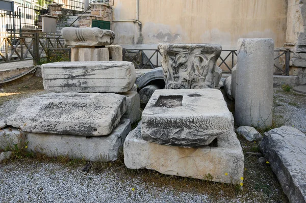 Athens Greece May 2022 Sunny View Library Hadrian Athens Greece — стокове фото