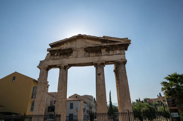 Athens Greece May 2022 Sunny View Library Hadrian Athens Greece — Stock Photo, Image