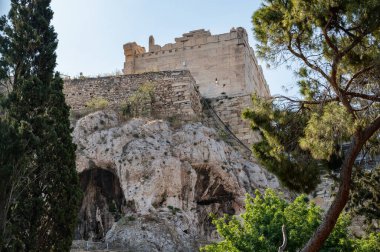 ATİNA, GREECE - 14 Mayıs 2022: Yunanistan 'ın Selanik kentindeki Roma Forumu veya Agora Adliye Meydanı. Yüksek çözünürlük