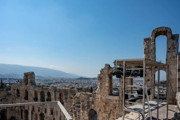 Athens Greece May 2022 Odeon Herodes Atticus Also Called Herodeion — Foto de Stock