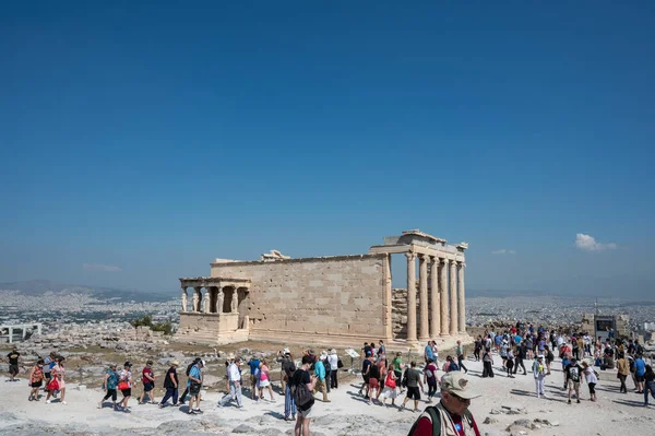 Athens Greece May 2022 Acropolis Athens Ancient Citadel Perched Rocky — Foto de Stock