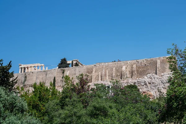 Athens Greece May 2022 Acropolis Athens Ancient Citadel Perched Rocky — ストック写真