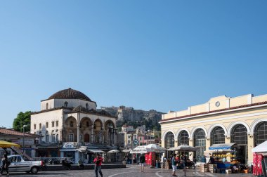 ATHENS, GREECE - MAY 14, 2022: Central Municipal Athens Market located on Afiinas street , Greece