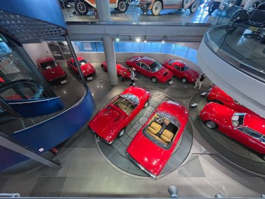Athens, Greece - May 18, 2022. Old classic cars inside the Hellenic Motor Museum. Central Athens - Kolonaki