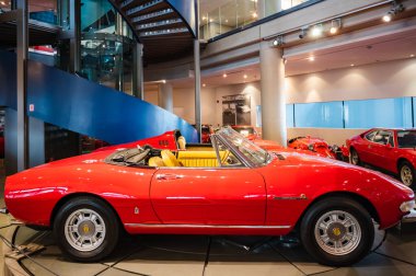 Athens, Greece - May 18, 2022. Old classic cars inside the Hellenic Motor Museum. Central Athens - Kolonaki