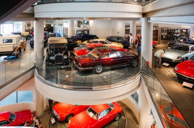 Athens, Greece - May 18, 2022. Old classic cars inside the Hellenic Motor Museum. Central Athens - Kolonaki