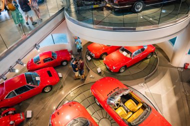 Athens, Greece - May 18, 2022. Old classic cars inside the Hellenic Motor Museum. Central Athens - Kolonaki
