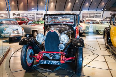 Athens, Greece - May 18, 2022. Old classic cars inside the Hellenic Motor Museum. Central Athens - Kolonaki