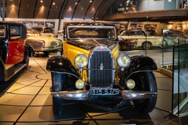 Athens, Greece - May 18, 2022. Old classic cars inside the Hellenic Motor Museum. Central Athens - Kolonaki