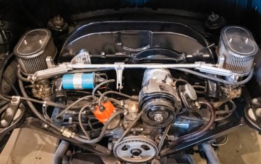 Athens, Greece - May 18, 2022. Old classic cars inside the Hellenic Motor Museum. Central Athens - Kolonaki