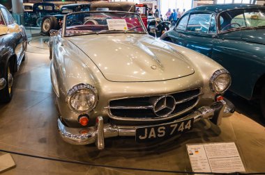 Athens, Greece - May 18, 2022. Old classic cars inside the Hellenic Motor Museum. Central Athens - Kolonaki