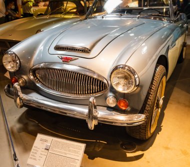 Athens, Greece - May 18, 2022. Old classic cars inside the Hellenic Motor Museum. Central Athens - Kolonaki