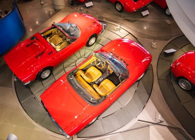 Athens, Greece - May 18, 2022. Old classic cars inside the Hellenic Motor Museum. Central Athens - Kolonaki