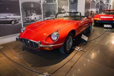 Athens, Greece - May 18, 2022. Old classic cars inside the Hellenic Motor Museum. Central Athens - Kolonaki