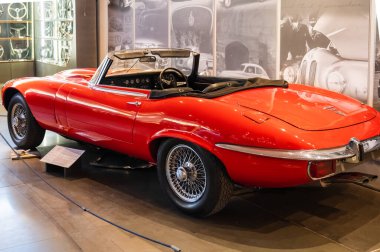 Athens, Greece - May 18, 2022. Old classic cars inside the Hellenic Motor Museum. Central Athens - Kolonaki