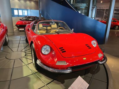 Athens, Greece - May 18, 2022. Old classic cars inside the Hellenic Motor Museum. Central Athens - Kolonaki