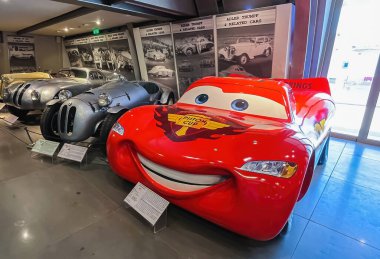 Athens, Greece - May 18, 2022. Old classic cars inside the Hellenic Motor Museum. Central Athens - Kolonaki