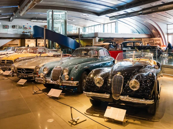 Athens, Greece - May 18, 2022. Old classic cars inside the Hellenic Motor Museum. Central Athens - Kolonaki