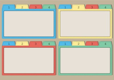 renkli kağıtlar şablonları