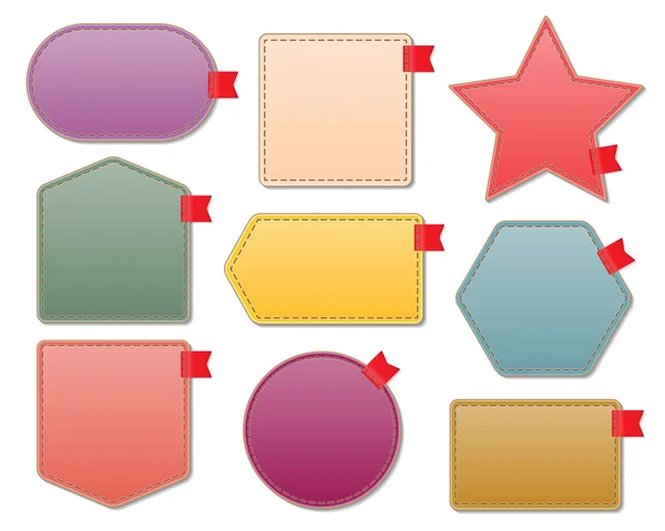 Étiquettes cuir — Image vectorielle