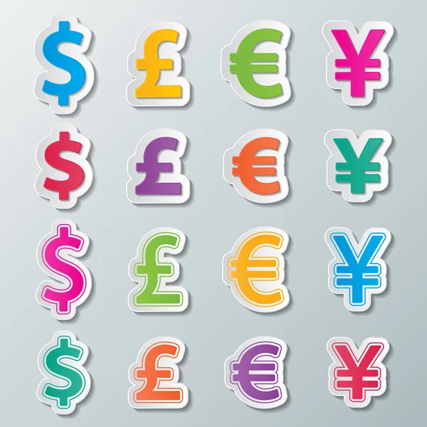 Currency symbols — Stock Vector