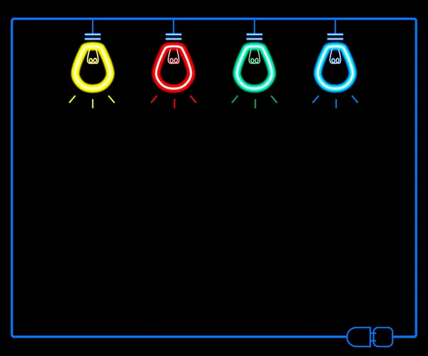 Neon żarówki — Wektor stockowy