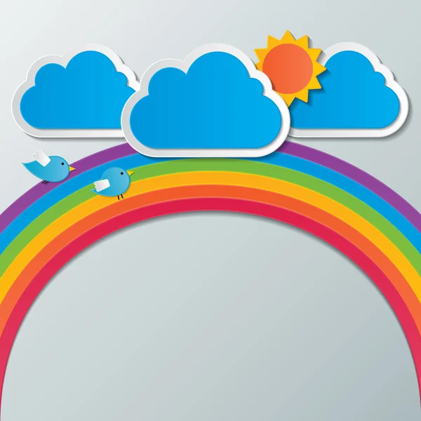 Rainbow sky pozadí — Stockový vektor