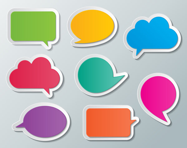 paper speech bubbles