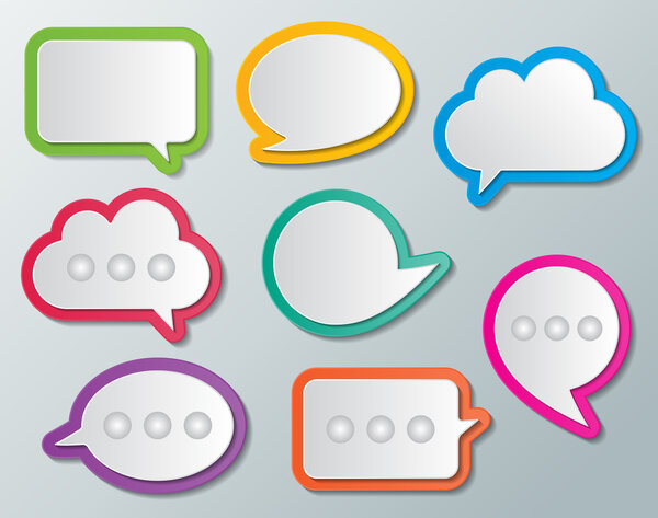 paper speech bubbles