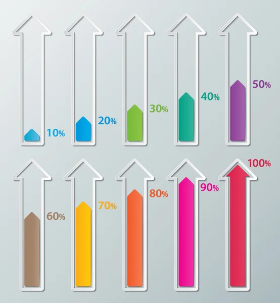 Cartes infographiques papier — Image vectorielle