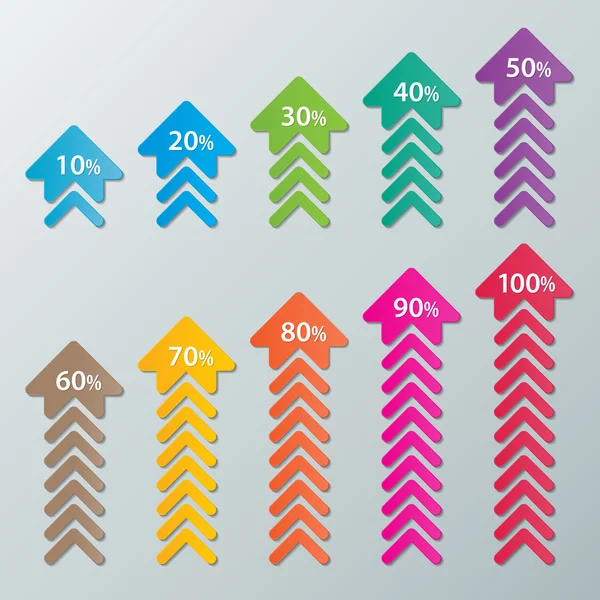 Cartes infographiques papier — Image vectorielle