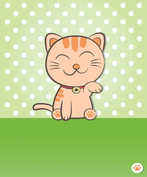 ยิ้มแมวโชคดี — ภาพเวกเตอร์สต็อก