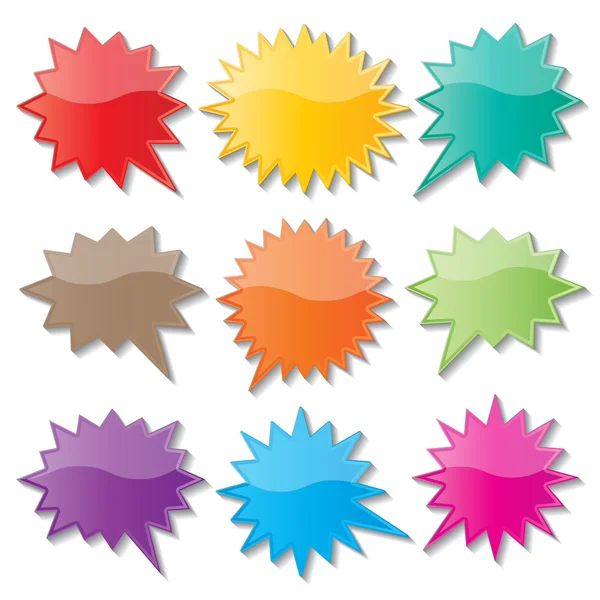 Burbujas de habla starburst — Vector de stock