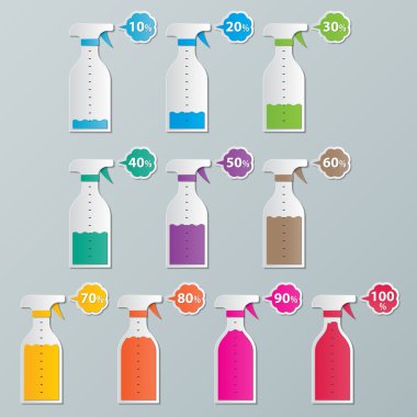 Kağıt Infographic çizelgeleri