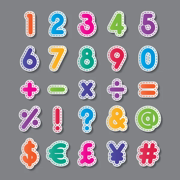 Paper number and symbol — Stock Vector