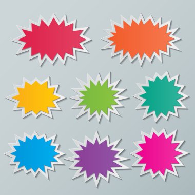 starburst speech bubbles clipart