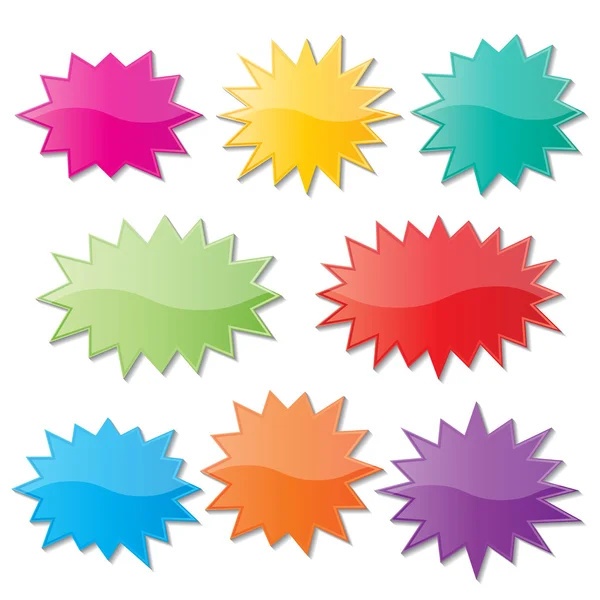 Starburst speech bubbles — Stock Vector