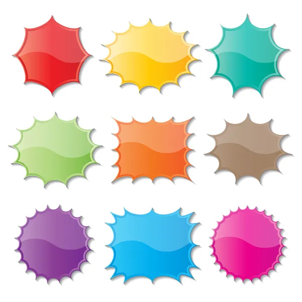 Starburst speech bubbles — Stock Vector