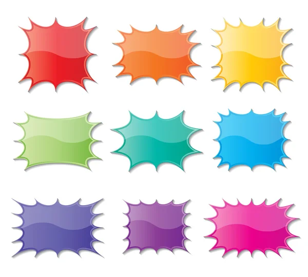 Starburst speech bubbles — Stock Vector