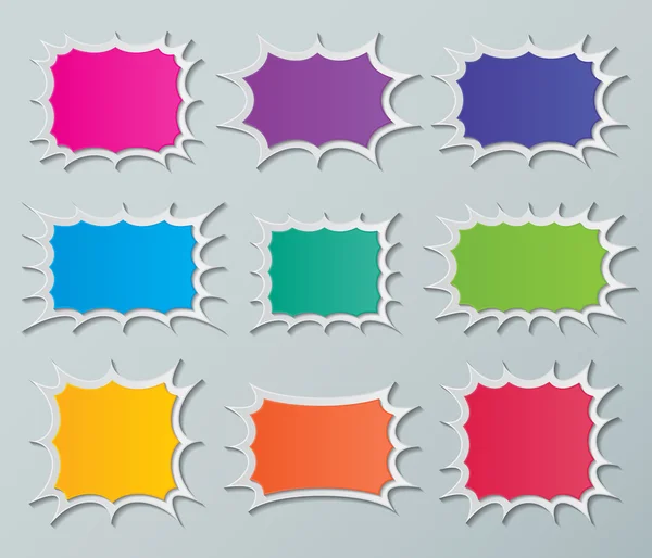 Starburst speech bubbles — Stock Vector