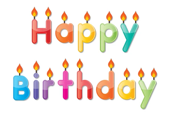 Happy birthday candle — Stock Vector
