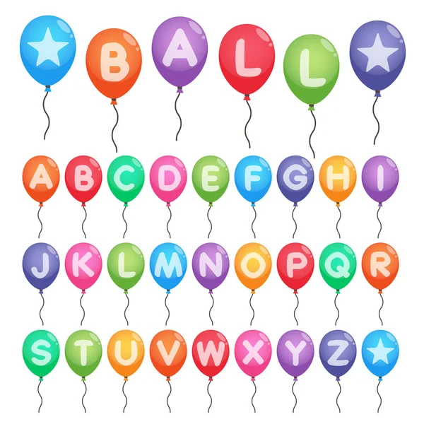 Alphabet balloons — Stock Vector