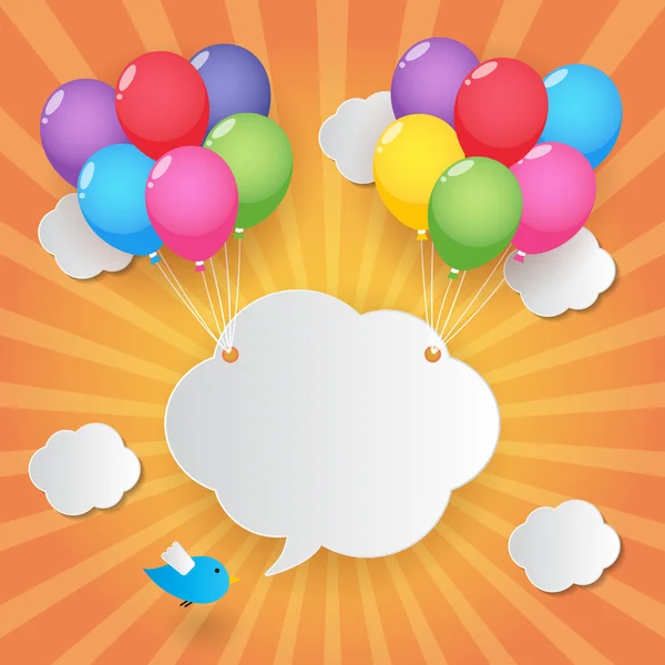 Ballon hemelachtergrond — Stockvector