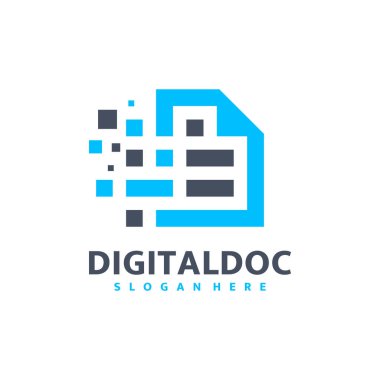 Dijital belge Logo tasarım şablonu vektör