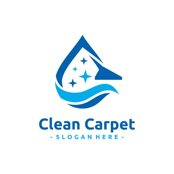 Clean Carpet Logo Vector Interiors Cleaning Service Business Logo Template — Stock Vector