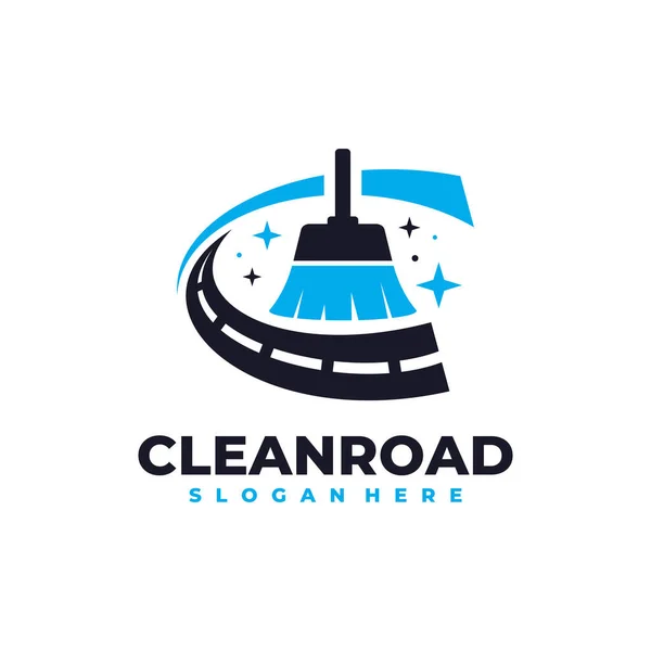 Letter Road Cleaning Logo Vector Cleaning Service Business Logo Template — Stok Vektör