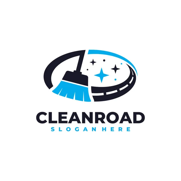 Road Cleaning Logo Vector Cleaning Service Business Logo Template Design 스톡 벡터
