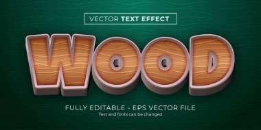 Düzenlenebilir metin efekti - ahşap oyma biçimi