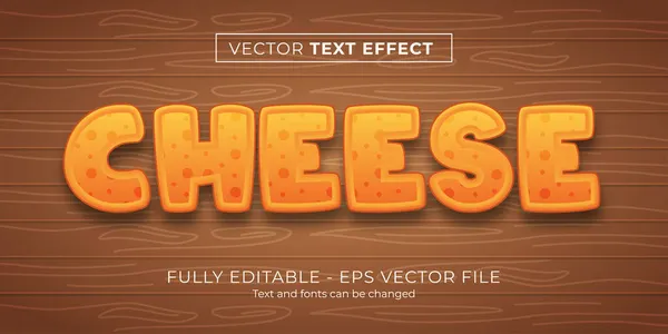 Editierbarer Text Effekt Orangenkäse Stil — Stockvektor