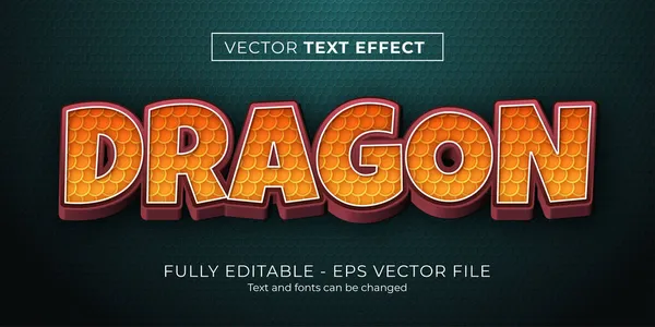 Dragon Editierbarer Texteffekt — Stockvektor